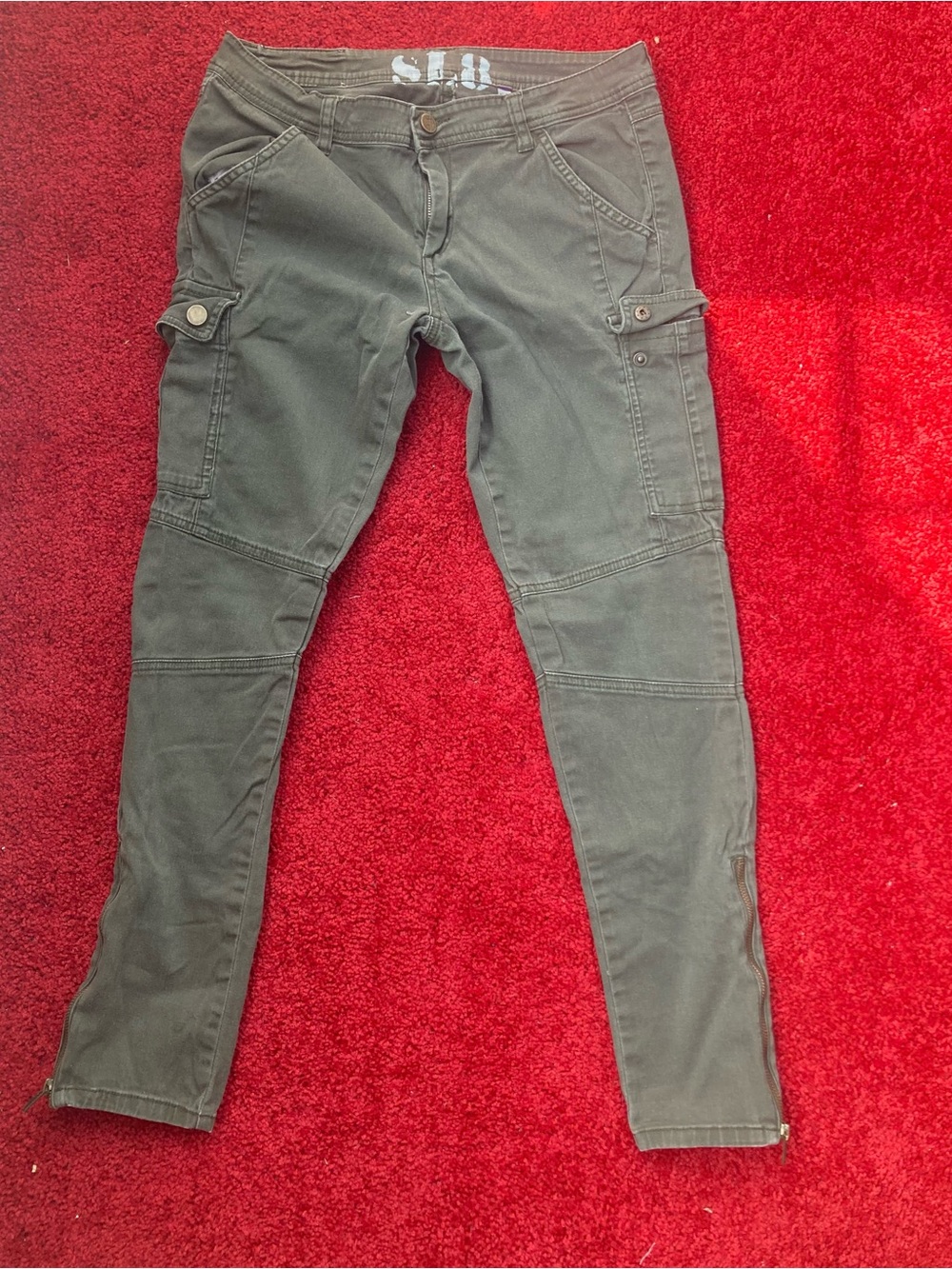Sl8 Women’s Skinny Cargo Jeans in Olive Size 29 Waist